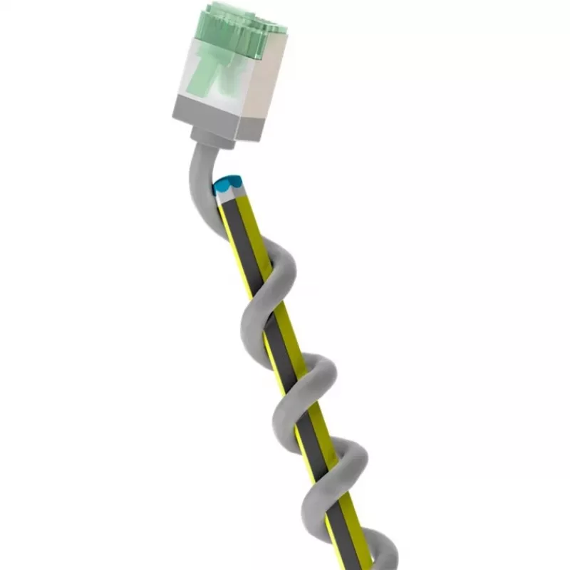 Goobay Cabo de rede CAT 8.1 ultraflexível fino U/FTP cinzento - ficha extra curta 99,9% (74345)