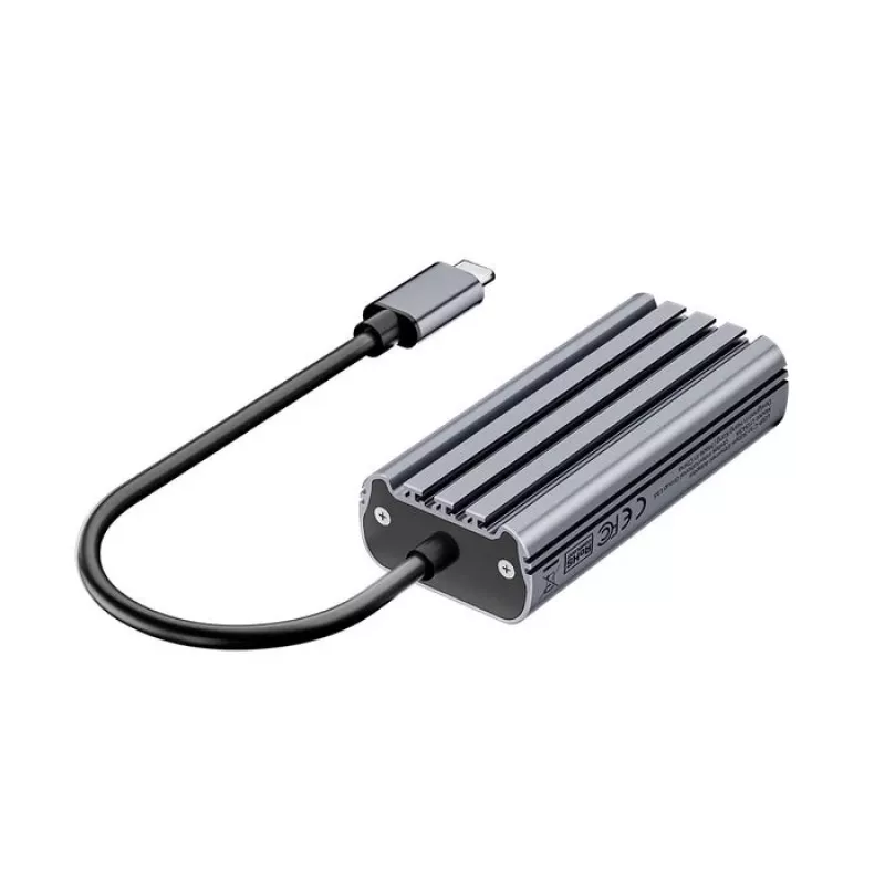 Adaptador USB-C para RJ45 Unitek U1343AGY01 — Ethernet 5 Gbit/s, USB-C (macho) para RJ45 (fêmea), cinzento, cabo 0,15 m
