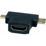 Adaptador HDMI VALUE com Ethernet - HDMI fêmea para mini HDMI, micro HDMI macho