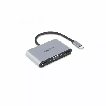 DICOTA D32064 Estação de acoplamento para dispositivos móveis Tablet/Smartphone/Portátil Prateado