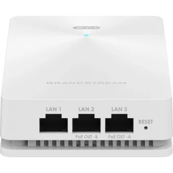 Ponto de acesso sem fios Grandstream GWN7661E — dupla banda 2,4/5 GHz, 1201 Mbps, PoE, 3x RJ-45, branco