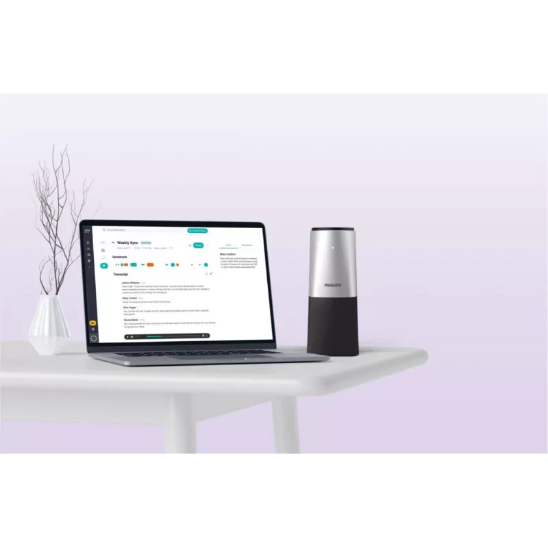 Philips PSE0540 Smart Meeting microfone de conferência portátil, USB-C, preto/prateado