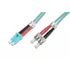 DIGITUS Professional - Cabo de rede - LC Multimodo (M) - ST Multimodo (M) - 1,0m - Fibra ótica - 50/125 micrómetros - OM3 - sem halogéneos, com proteção contra dobras