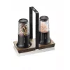 Conjunto de saleiro e pimenteiro GEFU X-plosion 11 cm preto — moinhos de mesa manuais, mecanismo de cerâmica