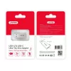 Unitek A1034NI adaptador de USB-A macho para USB-C fêmea, USB 3.1 Gen1, prateado