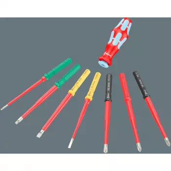 Wera Kraftform Kompakt VDE aço inoxidável 17 conjunto de chaves de fendas extra finas (05006631001)