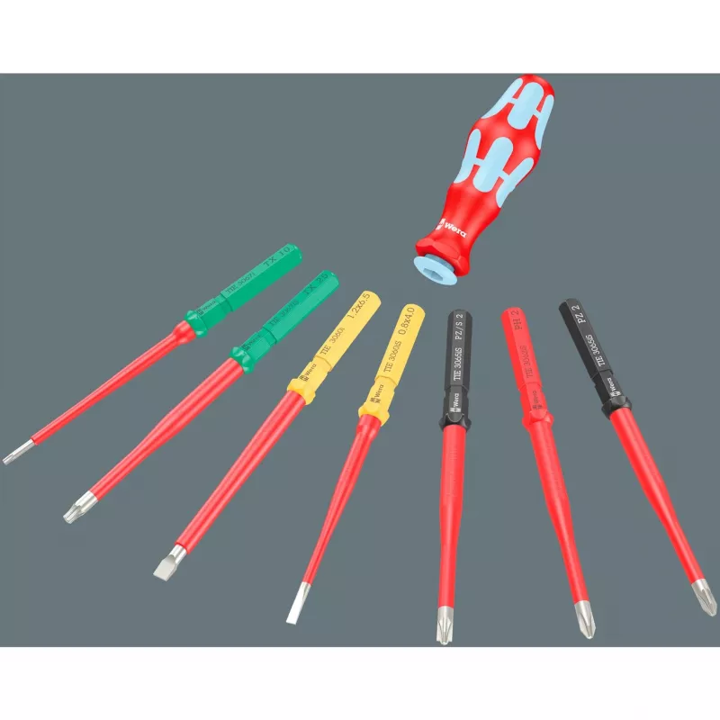 Wera Kraftform Kompakt VDE aço inoxidável 17 conjunto de chaves de fendas extra finas (05006631001)