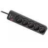 Tracer PowerGuard PRO preto 5 tomadas AC 1,6 m 3680 W