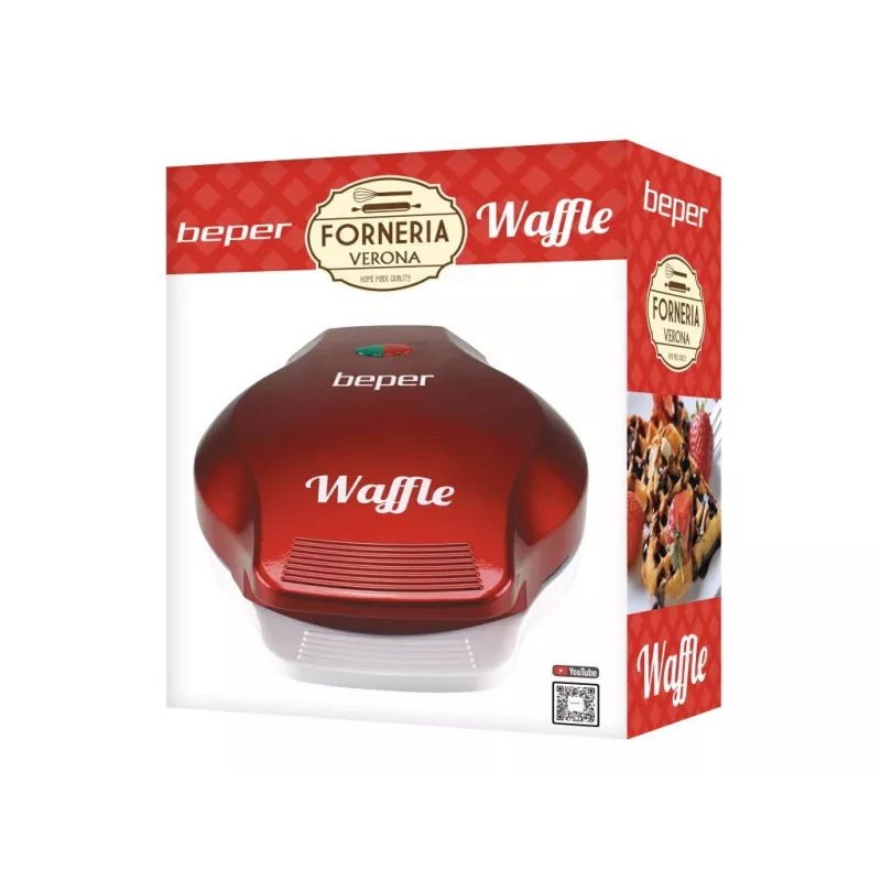 Beper BT.603Y Party Line máquina de waffles, placa antiaderente de 18 cm