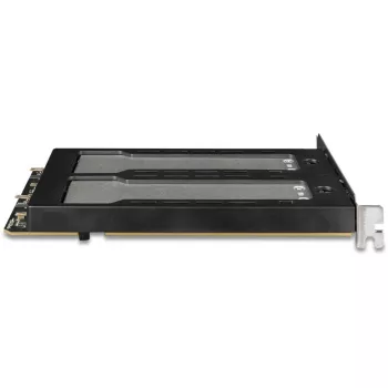 Rack de armazenamento móvel RAIDSONIC ToughArmor MB842MP-B — 2 baías removíveis para M.2 NVMe, PCIe 4.0 x16