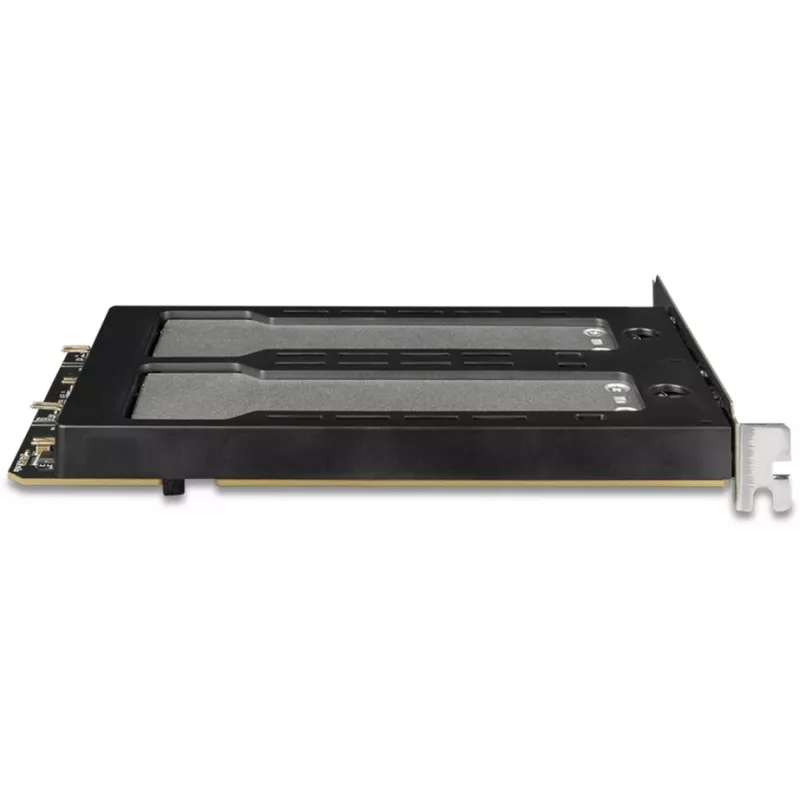 Rack de armazenamento móvel RAIDSONIC ToughArmor MB842MP-B — 2 baías removíveis para M.2 NVMe, PCIe 4.0 x16