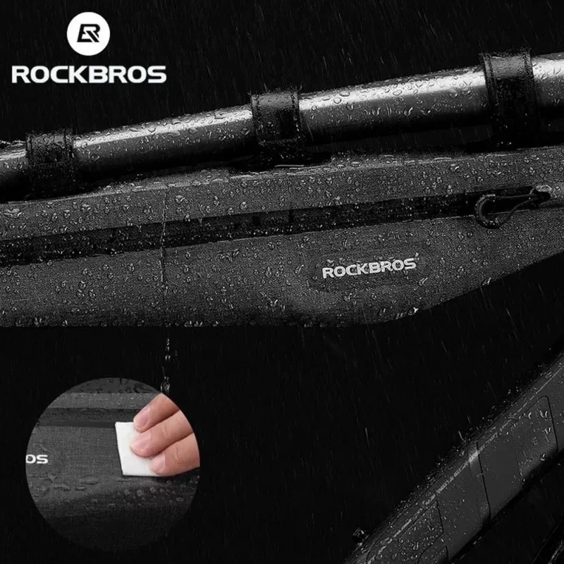 Rockbros AS-052 bolsa de quadro para bicicleta impermeável cinzenta