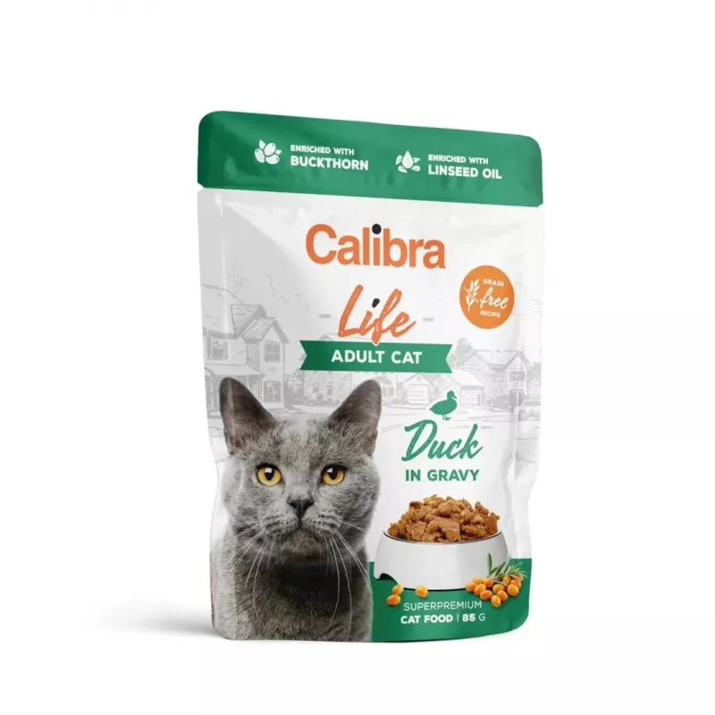 CALIBRA Cat Life Adult pato em molho - comida húmida para gatos - 85 g