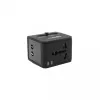 Adaptador de viagem SBOX TA-23 com carregador duplo USB e compatibilidade universal de fichas