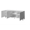 Cómoda MARMO 3D 200x45x80,5 cm branco mate/mármore branco