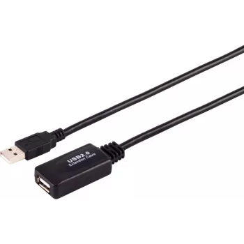 Cabo USB S/CONN 13-26085 USB 2.0 15 m USB-A preto