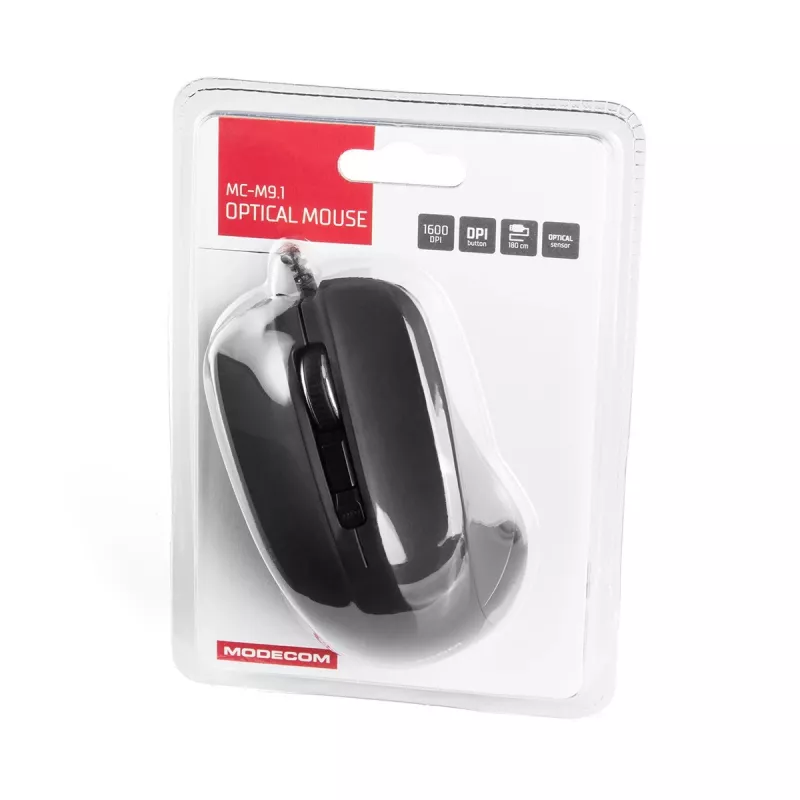 Rato Modecom MC-M9.1 USB Type-A ótico para destros