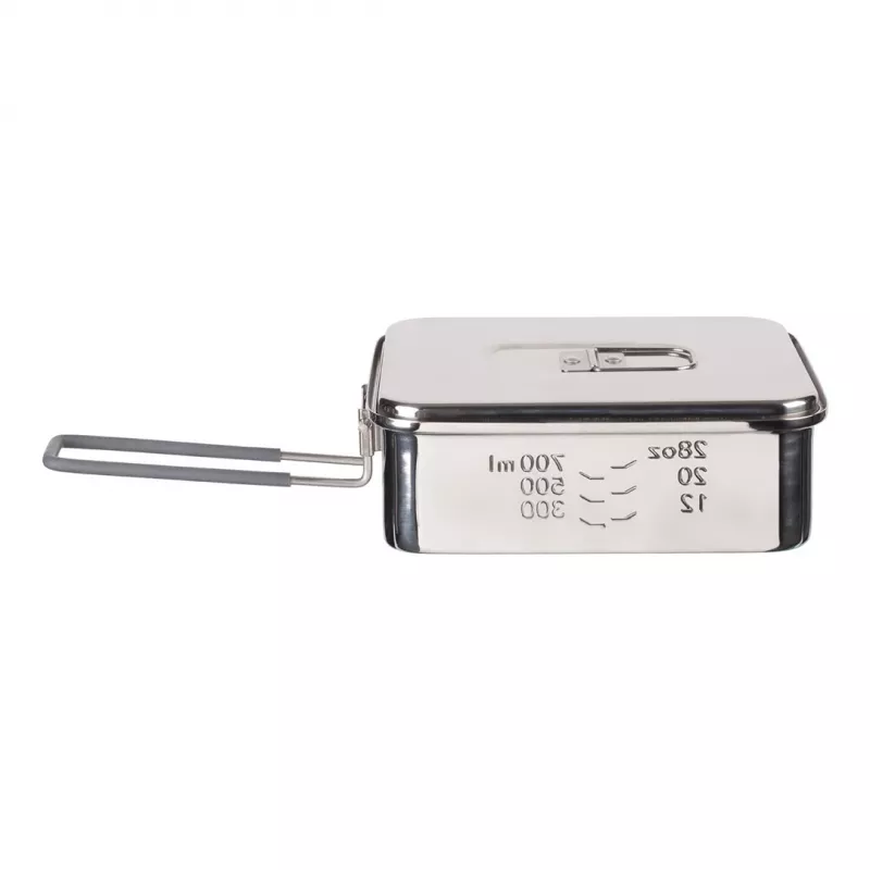 Panela ESBIT PT1200ST aço inoxidável panela de campismo 1,2 L, 554 g, prateada