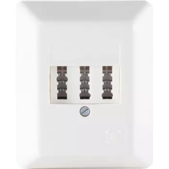 Tomada TAE ShiverPeaks 74050W tomada de ligação saliente, branco RAL9010