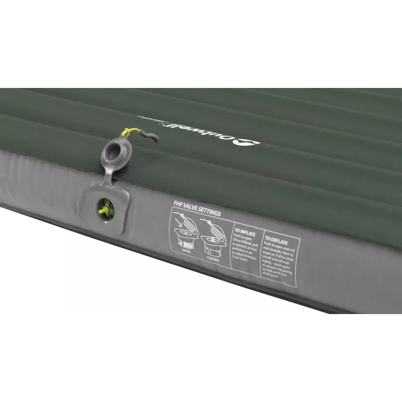 Colchão insuflável duplo Outwell 400124 — 1200×1950×110 mm, poliéster/PVC, verde