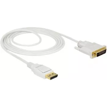 Adaptador de cabo de vídeo DeLOCK 83814 2 m DisplayPort DVI branco