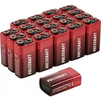 Voltcraft VC-16107985 pilha bloco 9 V alcalina de manganês 550 mAh 9 20 unid. (VC-16107985)