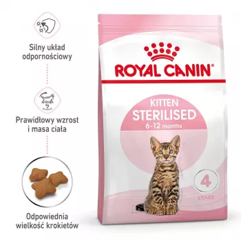 Ração seca para gatos Royal Canin Kitten Sterilised 3,5 kg — aves, 34 % proteína, 12 % gordura