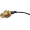 Cabo coaxial MikroTik ACSMAUFL conector fêmea SMA reto 1 m preto