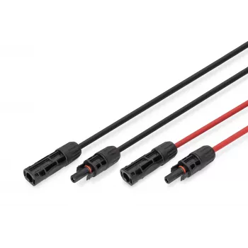 Cabo Digitus DK-SCEC64-0030 4 mm² conector MC4 3 m Preto Vermelho