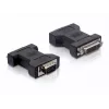 Delock - Adaptador VGA - DVI-I (F) para HD-15 (VGA) (M) - parafusos serrilhados (65017)