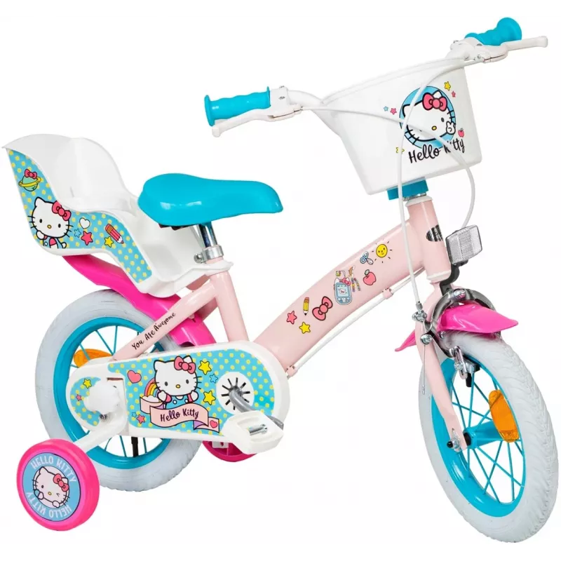 Bicicleta de equilíbrio para criança Toimsa Hello Kitty 30,5 cm modelo 1249 – roda de 30,5 cm, quadro leve