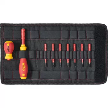 Conjunto de chaves de fendas Wiha slimVario Starter-Set 41232 (MPN 2831T901) — bits isolados e punho ergonómico