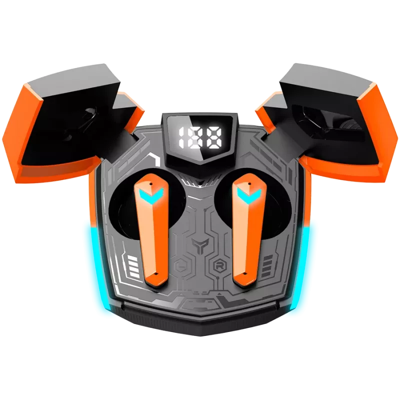 Auscultadores Canyon GTWS-2 sem fios Ear-Hook Gaming USB Type-C com dock de carregamento Laranja (CND-GTWS2O)