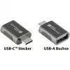 Adaptador Good Connections USB 3.2 Gen.1 3.0 macho C para fêmea USB-A caixa metálica galvanizada (USB-AD302)
