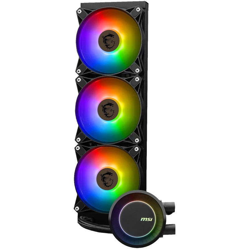 MSI MAG CORELIQUID E360 sistema de refrigeração para computador placa-mãe, conjunto de refrigeração líquida para processador 12 cm preto
