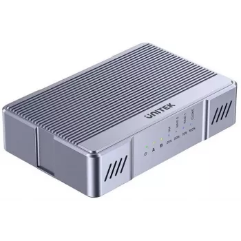 Caixa Unitek M.2 2x 20 Gb/s com RAID0/RAID1 e clonagem de unidades