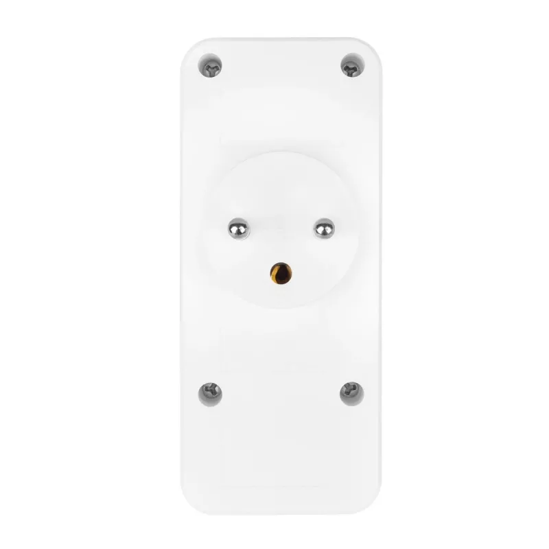 Power Splitter MACLEAN MCE248 F/W — 3 tomadas AC (1×16A, 2×6A) + 4×USB (2×A, 2×C PD 20W), ficha EU, branco