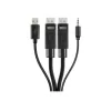 Cabo combo KVM seguro Belkin - cabo de teclado / vídeo / rato / áudio - USB, ficha mini, DisplayPort (macho) para ficha jack estéreo mini, USB Type