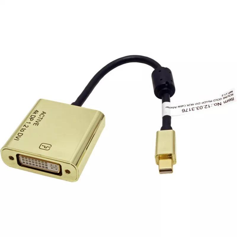 Adaptador de cabo de vídeo ROLINE 12.03.3176 Mini DisplayPort para DVI-D 0,1 m