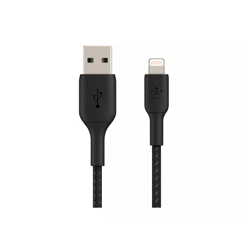 Cabo entrançado USB-Lightning 1 m preto