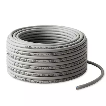 Cabo de rede UTP QOLTEC CAT6 50 m cobre (Cu) cinzento