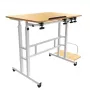 Mesa móvel para portátil Maclean, branca, 80x60cm, 50kg máx., altura ajustável 67-115cm, MC-124 W