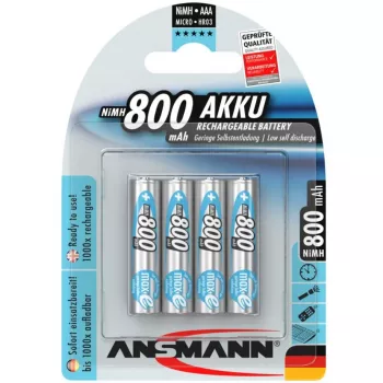 1x4 pilha recarregável Ansmann maxE NiMH Micro AAA 800 mAh 5035042
