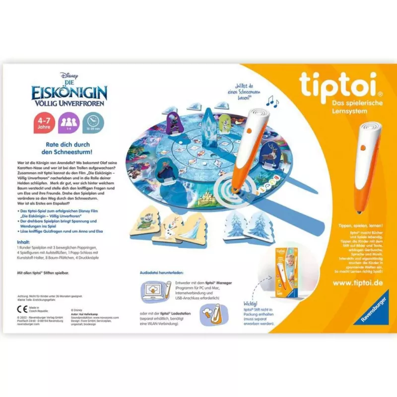 Jogo de tabuleiro Ravensburger tiptoi Disney Die Eiskönigin jogo educativo a partir dos 4 anos