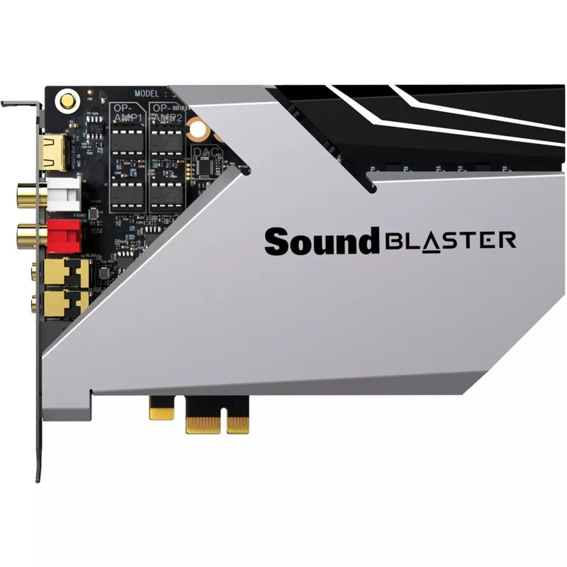 Placa de som Creative Labs SoundBlaster AE-9 — reprodução e gravação de 32 bits / 384 kHz