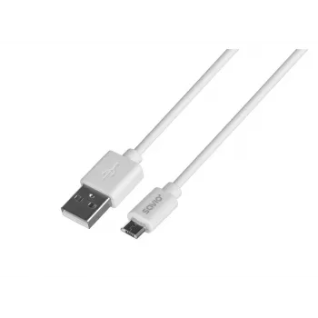 Cabo USB SAVIO CL-123 USB 2.0, USB A para Micro-USB B, 1 m, branco