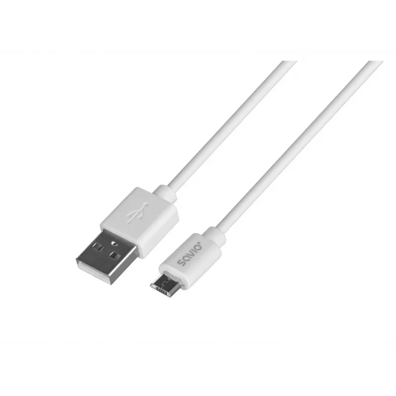Cabo USB SAVIO CL-123 USB 2.0, USB A para Micro-USB B, 1 m, branco