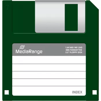 Disquete MediaRange MR200 3,5 polegadas 1,44 MB pack de 10, vermelho e amarelo