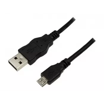 Cabo de ligação USB 2.0 LogiLink, 1,8 m, preto ficha USB-A - ficha USB-B Micro, em conformidade com USB 2.0 (CU0034)