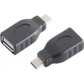 Adaptador de cabo S/CONN 13-20013 USB 3.1 C para USB 2.0 A preto